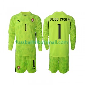 Fußballtrikots Portugal Diogo Costa 1 Torwart Kinder 2025 Langarm Heimtrikotsatz kaufen